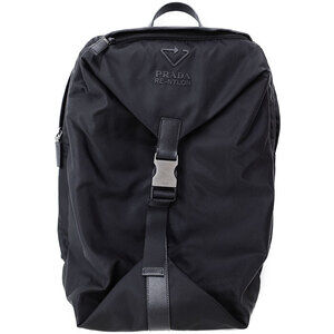 PRADA RE Logo Backpack Rucksack Black